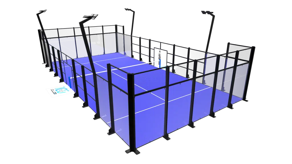plan 45 degré terrain padel