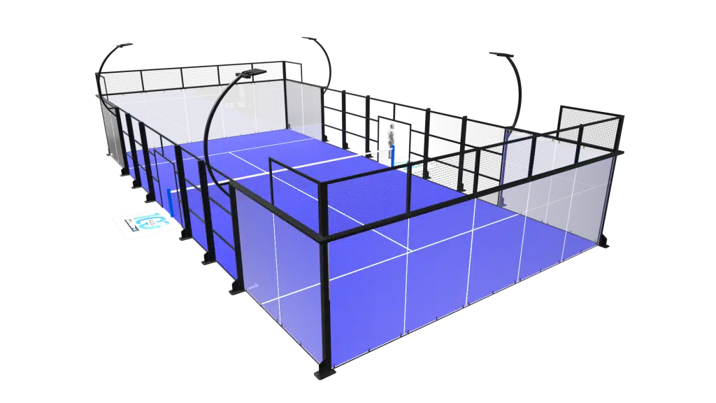 plan angle 45 terrain padel